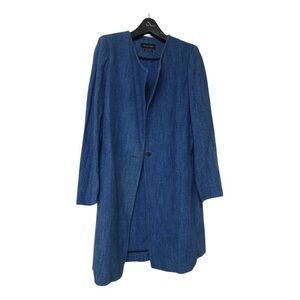 Massimo Dutti Coat Jacket one button collarless